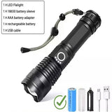 Lampe de Poche puissante LED – Lampe Torche compacte, étanche, idéale pour la randonnée