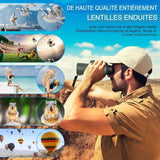 Homme utilisant un télescope pour diverses activités de plein air