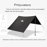 Imperméable polyvalent pouvant être utilisé comme tapis de sol et auvent