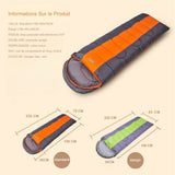 Informations sur le sac de couchage Desert Fox, différentes tailles et couleurs disponibles