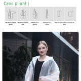 Instructions de pliage pour le manteau de pluie imperméable