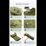 Instructions pour utiliser le matelas de camping gonflable, étapes de gonflage et rangement