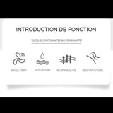 Introduction des fonctions de la veste de randonnée, brise-vent, anti-éclaboussures, respirabilité, résistance à l'