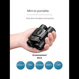 Jumelles mini et portables 900x25, grossissement élevé, adaptées à la poche ​