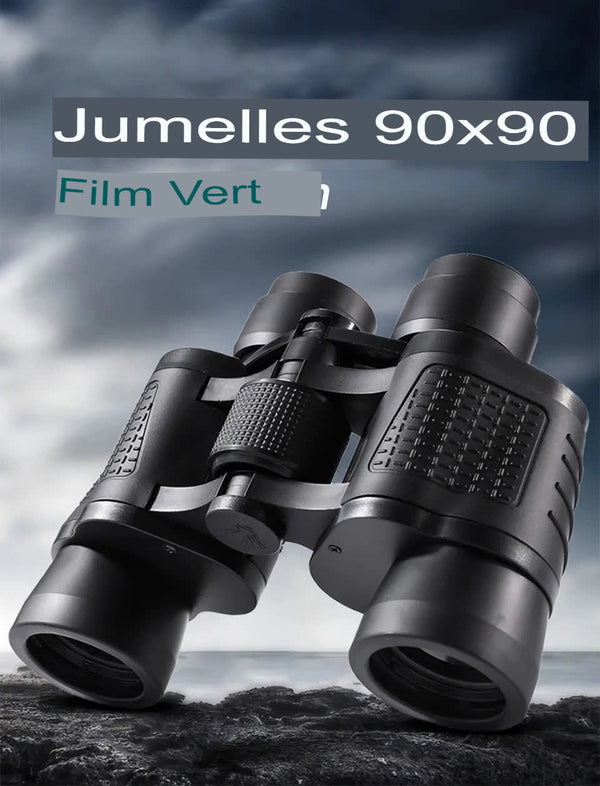 Jumelles 90x90 avec film vert pour une meilleure clarté et une longue portée