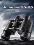 Jumelles 90x90 avec film vert pour une meilleure clarté et une longue portée