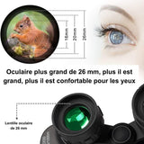 Jumelles HD professionnelles, vision longue distance pour randonnée