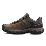 Baskets de marche kaki pour homme, chaussures de randonnée en cuir avec semelle renforcée