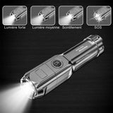Lampe de poche LED compacte – Lampe Torche à éclairage puissant et longue durée