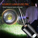 Lampe de poche Superfire X60-T avec source lumineuse P90 haute puissance et haute luminosité