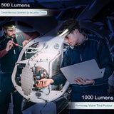 Lampe frontale LED avec 500 et 1000 lumens pour travaux de précision