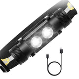 Lampe Frontale puissante LED, rechargeable et étanche pour la randonnée