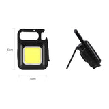 Dimensions de la mini lampe de poche LED COB avec support pliable