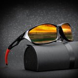 Lunettes de soleil polarisées avec verres oranges, idéales pour les couchers de soleil