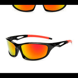 Lunettes de soleil polarisées avec verres rouges et branches rouges