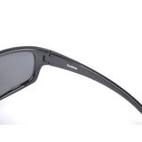 Lunettes de soleil polarisées noires avec inscription Tagion sur la branche