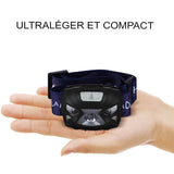 Mini lampe Frontale USB LED, compacte, rechargeable et étanche