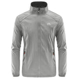 Veste de randonnée imperméable bleu clair pour hommes, légère et confortable