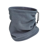 Cache-cou thermique gris clair 
en polaire, protection contre le vent et le froid, parfait pour le cyclisme