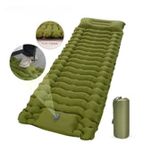 Matelas de camping gonflable avec illustrations de pression à pied, rouleau compacté