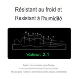 Matelas gonflable pour camping résistant au froid et à l'humidité, offrant un sommeil confortable en plein air