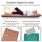 Matelas pneumatique autogonflant avec oreiller intégré pour un soutien optimal de la colonne vertébrale