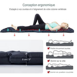 Matelas de camping ergonomique pour alignement de la colonne vertébrale