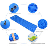 Matelas de camping gonflable bleu avec matériau TPU imperméable, temps de gonflage rapide et épaisseur de 6 cm pour plus de confort
