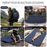 Matelas gonflable bleu marine idéal pour la randonnée, le camping, les voyages en voiture et les pique-niques