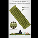 Matelas de camping avec conception ergonomique, adapté aux courbes du corps et à l'alignement de la colonne vertébrale