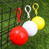 Mini ponchos imperméables portables suspendus à un grillage, disponibles en rouge, blanc et jaune