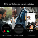 Montre connectée pour le travail avec téléphone Bluetooth, envoi de messages, et marché du cadran