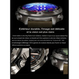 Montre connectée avec écran tactile en verre King Panda, affichage LCD de 1,6 pouce, et bouton de navigation métallique