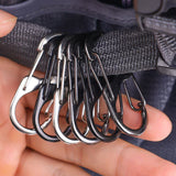 Mousquetons de type S en alliage de zinc accrochés à une ceinture, parfaits pour l'organisation de matériel
