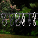 Mousquetons en alliage de zinc accrochés à une corde, pratiques pour l'organisation du campement