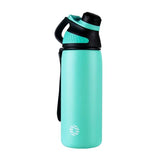 Bouteille isotherme en acier inoxydable turquoise, 1000 ml