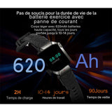 Montre intelligente avec batterie de 620mAh et durée de vie longue
