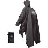 Imperméable léger noir avec capuche et sac de rangement, logo Longsinger