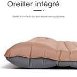 Oreiller intégré du matelas pneumatique autogonflant pour soutien de la nuque