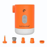 Max Pompe gonfleur 2 Pro USB portable orange avec différents embouts interchangeables