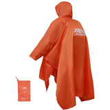 Imperméable léger orange avec capuche et sac de rangement, logo Longsinger