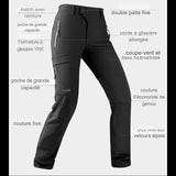Pantalon de trekking imperméable pour femme, coupe ajustée, chaleur et protection coupe-vent