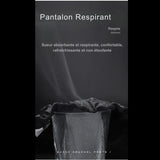 Pantalon respirant noir d'été pour homme, absorbe et évacue la sueur