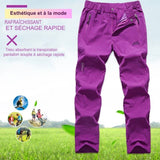 Pantalon de randonnée pour femmes, esthétique et à la mode, rafraîchissant et séchage rapide, couleur violette