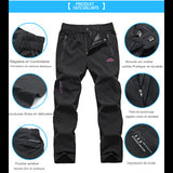 Pantalon de randonnée pour femmes, réglable et confortable, multiples poches, couleur noire