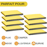 Pack de couvertures de survie thermiques dorées, idéales pour le camping et la survie