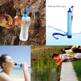 Paille de filtration d'eau portable utilisée en plein air par différents utilisateurs