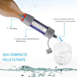 Paille filtrante compacte, élimine les bactéries et parasites de l'eau