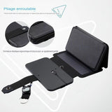 Panneau solaire pliable avec fermeture élastique ergonomique pour un transport facile