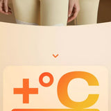 Pantalon thermique beige pour femme, avec détails de couture et genouillères